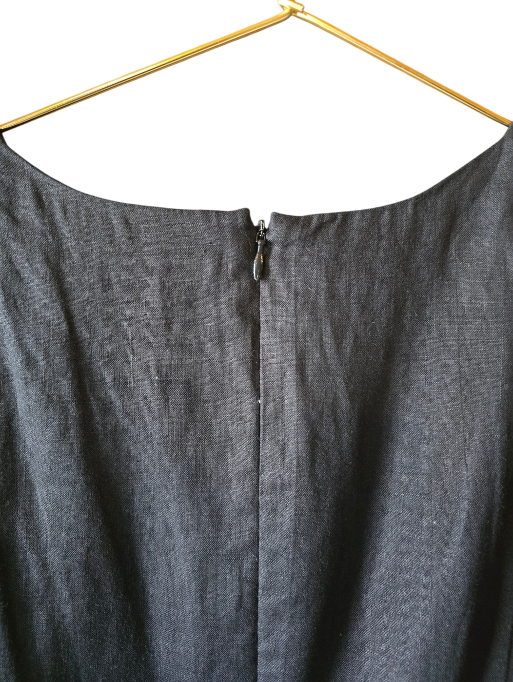 Boden Carla 100% Linen Knee Length Fit & Flare Dress Black Size 14L - Picture 4 of 6